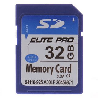 EUR € 31.73   32GB Hi Speed ​​Elite Pro scheda di memoria SD