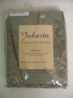 Jakarta Rod Pocket 96 inch One Curtain Panel Sage
