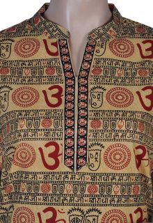 Indian Block Print Kurta Cotton Top Tunic Long Casual 8
