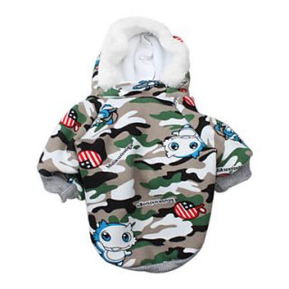 EUR € 11.31   camouflage stijl donzige jas met capuchon voor hond