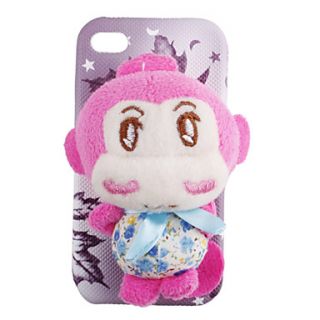 USD $ 7.29   3D Fabric Cartoon Doll Hard Case Cover Skin For Iphone4