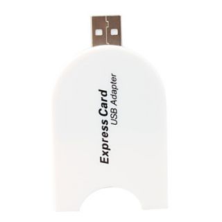 USD $ 7.49   USB 2.0 to Express Card Adapter   White (34mm),
