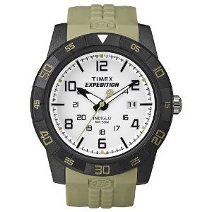  Expedition Khaki Resin Watch Indiglo 50 Meter WR Date T49832