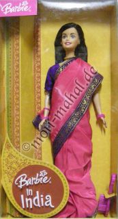 Indian Barbie Doll in Saree Barbie in India Collector Edition Pink