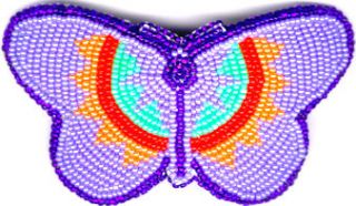 Butterfly Hair Barrette 19 Native American Bead Jewelry