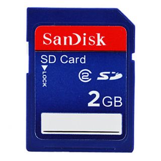 USD $ 5.39   2GB Sandisk Class 2 SD Flash Memory Card,