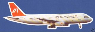IA Indian Airlines Logo Label Sticker Airbus A320