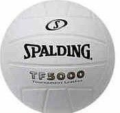 Spalding TF 5000 Indoor White Leather Volleyball