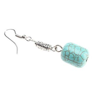 EUR € 1.37   Cilinder Shape Turquoise Oorbellen, Gratis Verzending