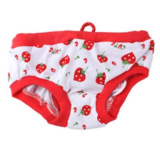 USD $ 5.39   Strawberry Style Pants for Dogs (XS XL, Red),