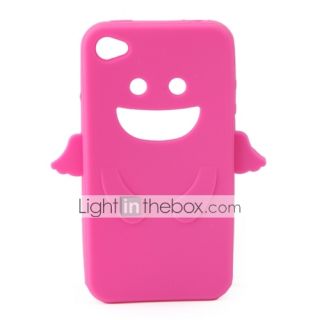 USD $ 2.39   Angel Protective Silica Gel Case for iPhone4   Rose Red