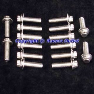 Stainless Steel Intake Bolts bb Chevy 396 402 427 454 bbc Big Block