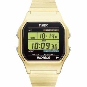  Mens Goldtone Expansion Watch, Indiglo, 30 Meter WR, Indiglo, T78677