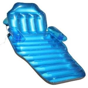  Swimming Pool Inflatable Adjustable Chaise Floating Lounge Chair Blue