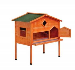  Wooden 2 Story Bunny Rabbit Hutch   Wood Guinea Pig House Outdoor Cage