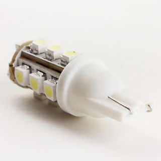 t10 3528 SMD 15 ledede 0.48w 40mA hvidt lys pære til bil (DC 12V) par