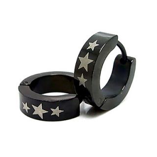 EUR € 2.47   mannen titanium staal ster patroon oorbel, Gratis