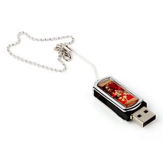 USD $ 46.39   32GB Gold Leaf Style USB Flash Drive (Red),