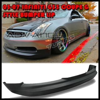 03 07 Infiniti G35 Coupe Urethane Front Bumper Lip Spoiler Body Kit