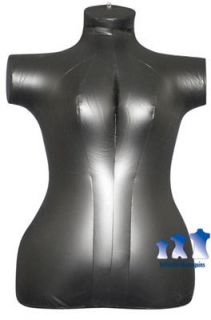 Inflatable Mannequin Female Torso Plus Size Black