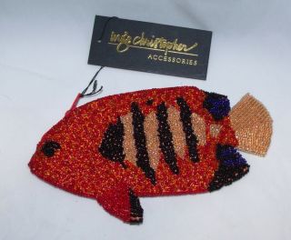 Inge Christopher Hand Beaded Tropical Fish Purse