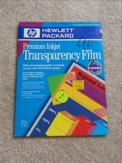 HP Hewlett Packard Inkjet Overhead Transparency FILM10