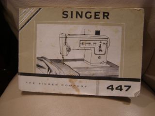  1967 Singer Sewing Machine Model 447 Instructions Manual Book
