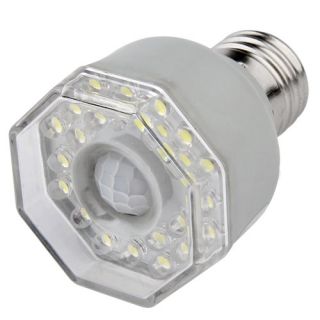 E27 IR Infrared Motion Sensor 24 LED Light Bulb Lamp 3W