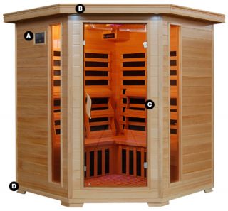 Infrared Sauna New 2013 Model 10 Carbon Heaters  CD 4 Person Auth