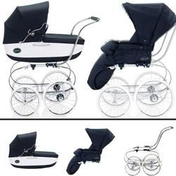 Inglesina SYSTM11VER Classica Pram and Seat with Raincover Navy White