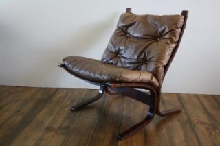 Siesta Westnofa Easy Chair Ingmar Relling Retro 60s 70s Brown Leather