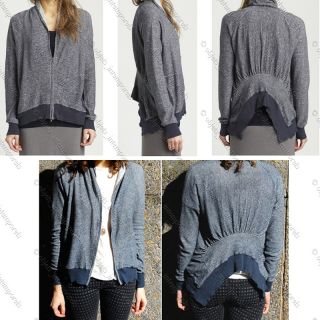 BNWT $338 Inhabit Linen Cotton Asymmetrical Cardigan Jacket Top