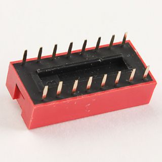 USD $ 4.39   10 Pieces 8 Position DIP Switch 2.54mm Pitch 2 Row 16 Pin