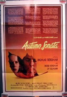 1978 Autumn Sonata 1 SH Poster Ingmar Bergman