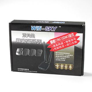 USD $ 29.99   Wireless USB WiFiSKY 500G 54Mbps Double Antenna Adapter