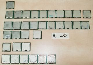 Mixed lot of 34 Intel CPU (Core 2 Quad Core 2 Duo Dual Core Pentium D
