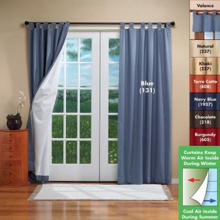  Weathermate Tab Top Insulated Window Panel Curtains Drapes Pair