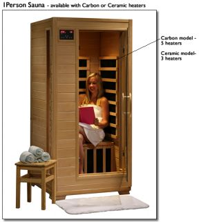 Person Infrared Sauna with 5 Carbon Heaters