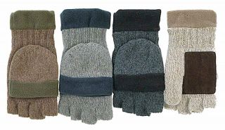 Mens Rag Wool Ragwool Winter Snow Insulated Glove Mitten Glomitts