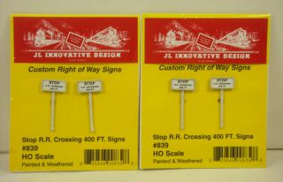 JL Innovative Design Lot of 2 Stop R R Crossing 400 Ft