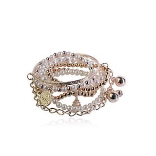 EUR € 3.58   Pearl En Alloy Armbanden Set, Gratis Verzending voor