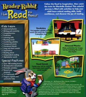  Rabbit I Can Read With Phonics PC CD learn words vowels rhyming game