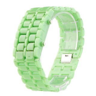 EUR € 14.62   Lava Stil Samurai grüne LED gesichtslosen Uhr, alle