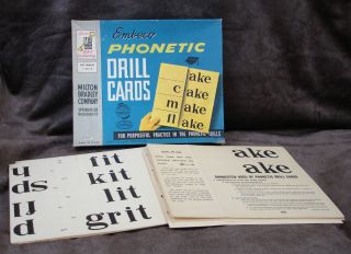 Vintage Embeco Phonetic Drill Cards Milton Bradley 8252