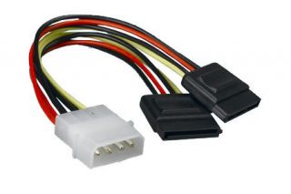 New ATX 4 Pin Molex SATA Internal Power Adapter Cable for Desktop