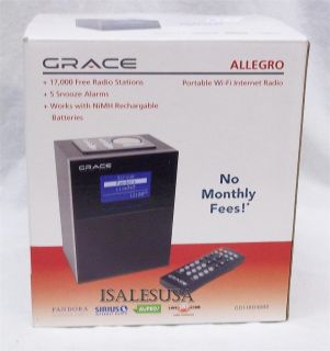Grace Allegro GDI IRD4000 Portable WiFi Internet Radio New