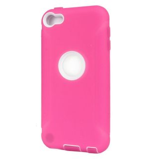 HP Fashion Tripe Layer Deluxe Hybrid White Hard Case Cover For iPod