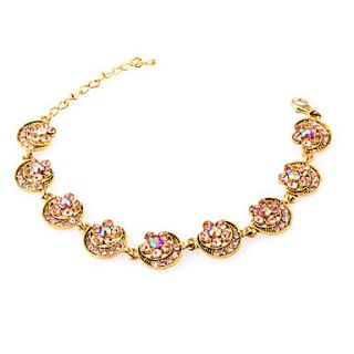 EUR € 7.63   Rosa de Ouro chapeado Lua bracelete de cristal da forma