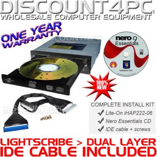 PC Desktop Computer Internal Lightscribe IDE PATA CD DVD±RW Writer