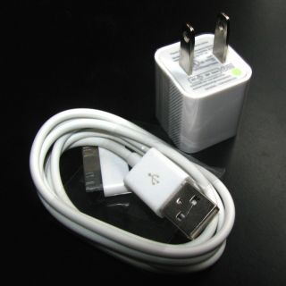 USB Cable Wall AC Power Adapter Charger for iPhone 4S 3G iPod Touch